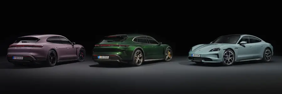 Facelifted Porsche Taycan revealed