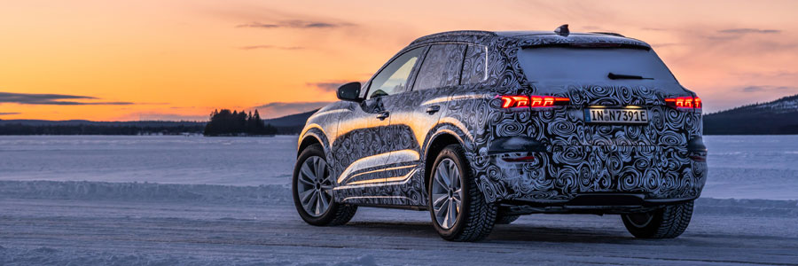 Disguised Audi Q6 testing rear view