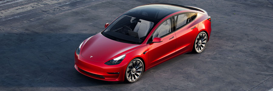 driver power survey winner - Tesla model 3