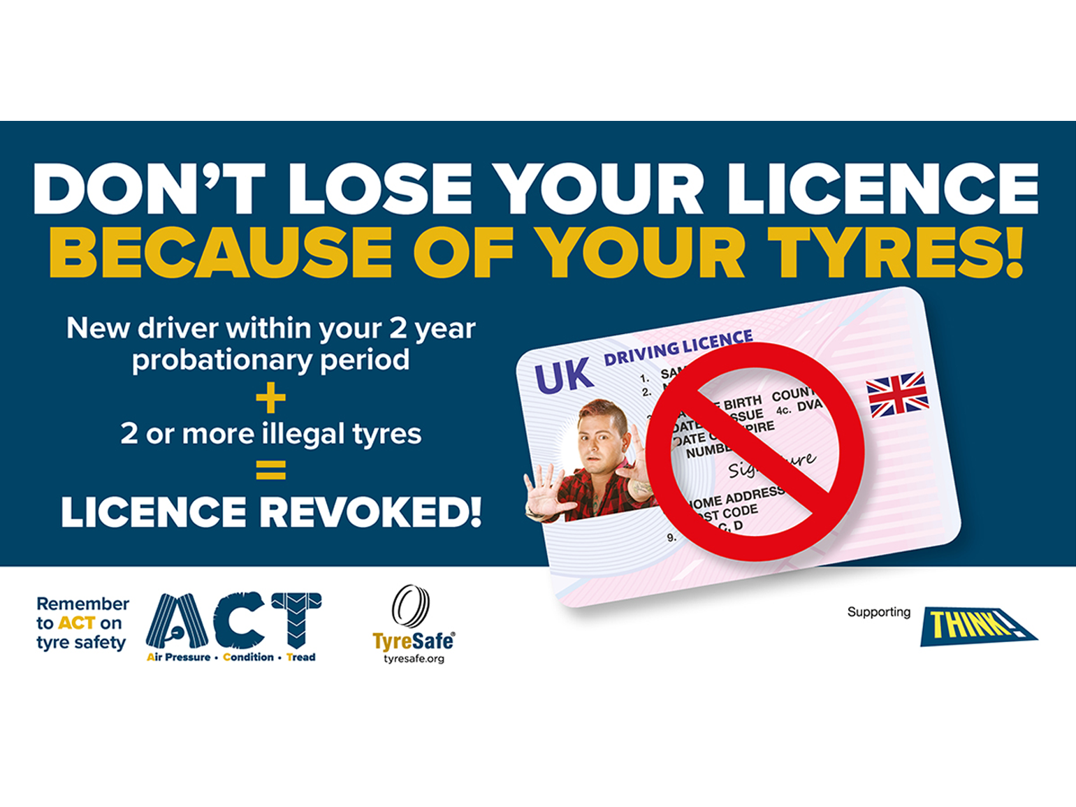 Illegal tyres could cost new drivers their licence, TyreSafe warns