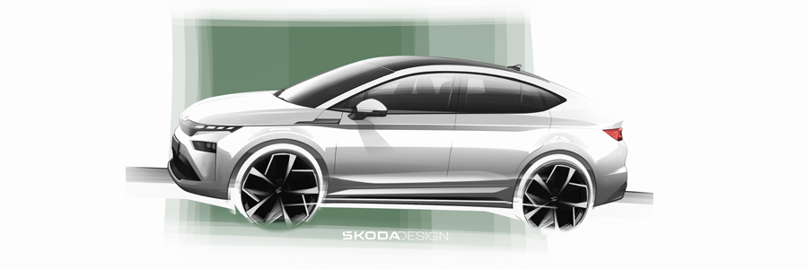 New sketches reveal updates to the Skoda Enyaq range for 2025